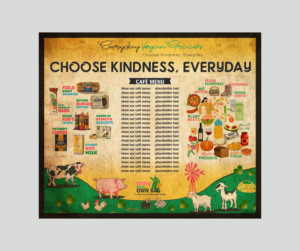 Shopfront Poster (Vegan Grocery Store) | Graphic Design by GLOW