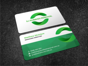 SJ Rubbish Removal Business Card | Business Card Design by Atvento Graphics