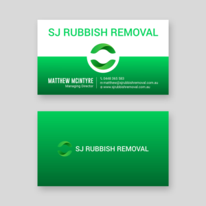 SJ Rubbish Removal Business Card | Business Card Design by Tripti Ranjan Gain