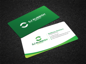 SJ Rubbish Removal Business Card | Business Card Design by Uttom 2