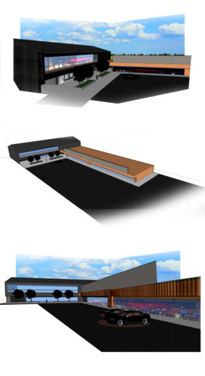 strip mall 3d design | 3D Design von exoddinary