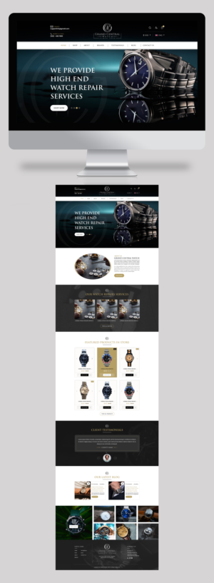 Ecommerce Site for High End Watch repair | Web-Design von Graphic Storm