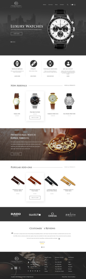 Ecommerce Site for High End Watch repair | Web-Design von bdesigner9