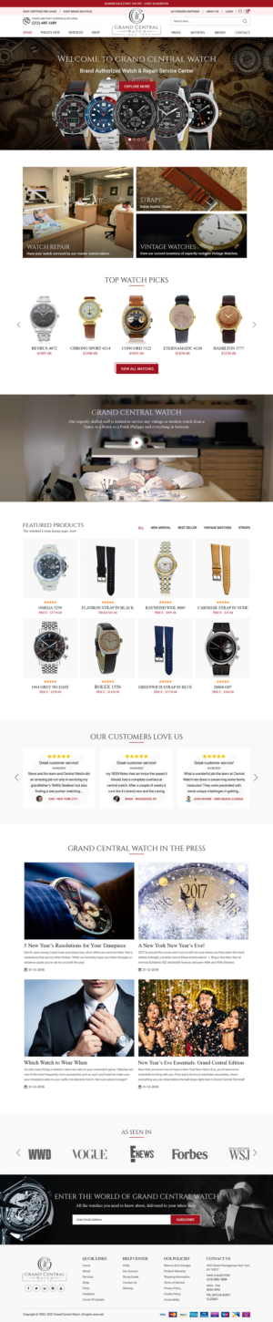 Ecommerce Site for High End Watch repair | Web-Design von Titan Eagle