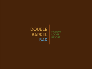 Double Barrel Bar.  With/Without, Holiday Lodge Resort | Logo Design by Atvento Graphics