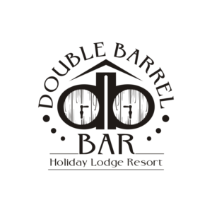 Double Barrel Bar.  With/Without, Holiday Lodge Resort | Logo Design by N83touchthesky