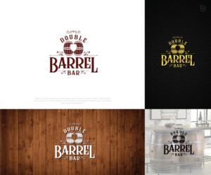 Double Barrel Bar.  With/Without, Holiday Lodge Resort | Logo Design by D_Mantra