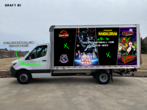 Arcade Game Delivery Truck Wrap | Car Wrap Design by el_shekoo7