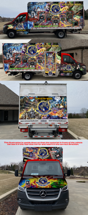 Arcade Game Delivery Truck Wrap | Car Wrap Design by Al Pech