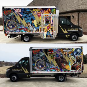 Arcade Game Delivery Truck Wrap | Car Wrap Design by haru_ichiban