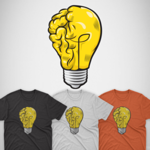 Half bulb ?? half brain ?? isom shirt  | T-shirt Design by delegacydesign