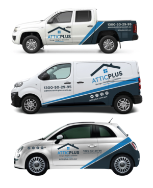 AtticPlus conversion company design. | Car Wrap Design by White Diary