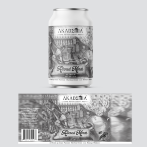 Altered Minds Craft Beer can label | Packaging Design by Krasimira Georgieva