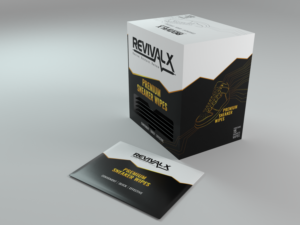 Sneaker Wipe Box and individual wipe package | Merchandize-Design von Creative Shots Studio