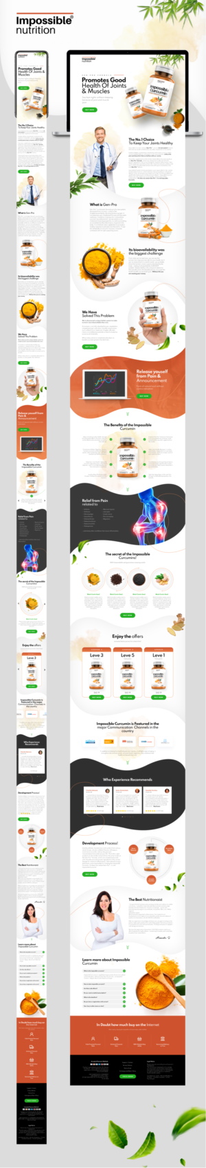 New and Fresh Website Design for a Curcumin Supplement | Web Design by Hazan Shaw