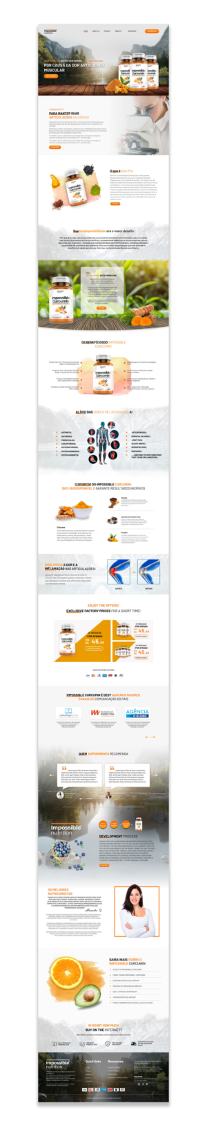 New and Fresh Website Design for a Curcumin Supplement | Web Design by Adeel Rahman