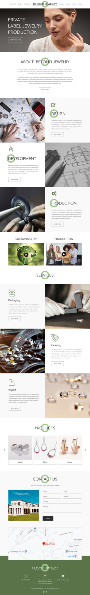 Creating new website for B2B Jewellery Company | Web-Design von Starlyn DS