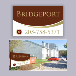 Bridgeport Apartments Downtown Northport | Schilder-Design von DA.