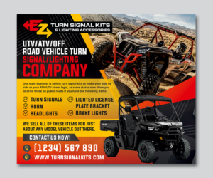 Need CATCHY/VIVID Banner design for my new UTV/ATV/Off Road Vehicle turn signal/lighting company | Banner Ad Design by ecorokerz