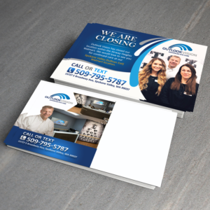 Closing Airway Heights Clinic | Postcard Design by NatPearlDesigns