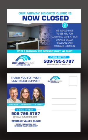 Closing Airway Heights Clinic | Postcard Design by rkailas