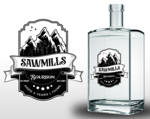 Create Bourbon label for Craft Distillery located in the Foothills of NC. | Label Design by SAI DESIGNS