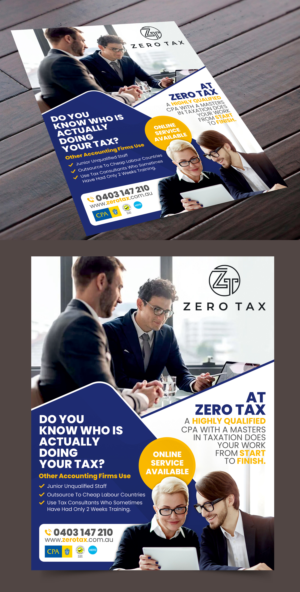 Accounting business needs a great flyer | Flyer Design by Fat Bat Man