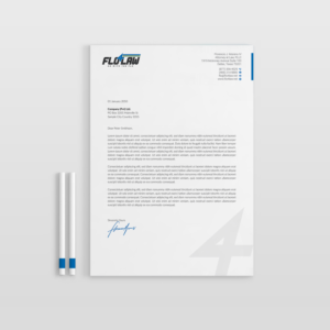 Flo4Law Header | Letterhead Design by OxonoArt