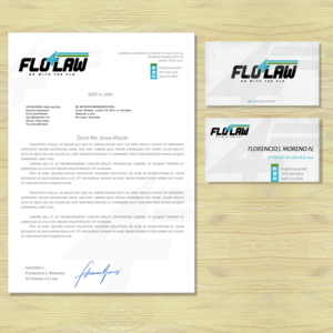 Flo4Law Header | Letterhead Design by elveneclipse