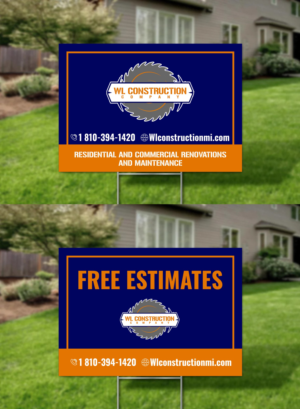 Lawn sign for construction company | Signage Design by Maestroto