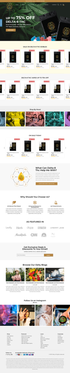 Design a website for a newly developed Delta 8 THC Company | Web Design by Titan Eagle