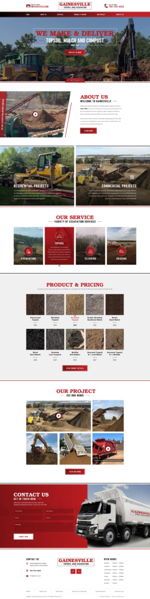 Landscape Supplier and Excavation company needing a website revamp. | Web-Design von Reimagine