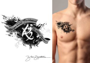 Half chest tattoo (small guy so not too big) | Tattoo Design by Zhor Signatures