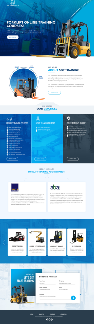 Website Design for Forklift Training Company | Web-Design von Blue Sparrow