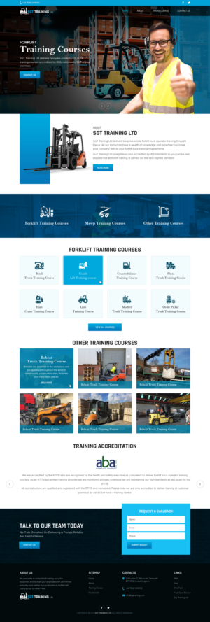 Website Design for Forklift Training Company | Web-Design von sai.designer87