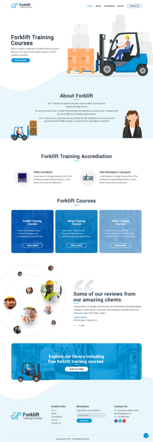 Website Design for Forklift Training Company | Web-Design von nzdesigners