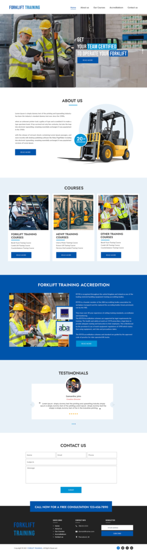 Website Design for Forklift Training Company | Web Design by bdesigner9