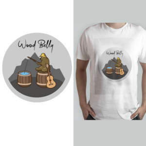 T-shirt Design by Abhijith TV for Wood Belly Music | Design #27126594