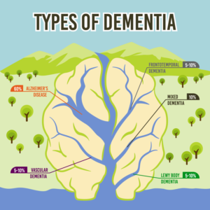 Graphic of Rivers with Tributaries -  types of Dementia for American Indian Audience | Graphic Design by Emmi