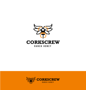 Corkscrew Ranch Honey | Logo Design by ecorokerz