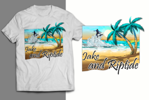 Rage golf  / jake and Riptides surf and beach wear | T-Shirt-Design von SAI DESIGNS