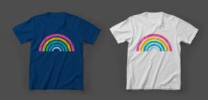 Rainbow of Posi-fucking-tivity | T-shirt Design by lnb...