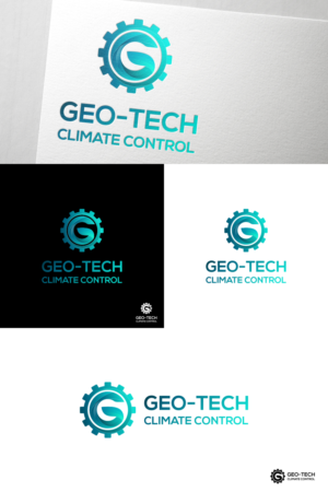 Geo-Tech Climate Control | Logo Design by ZiangArt_Studio