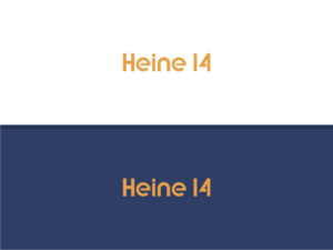 abstract logo combined with street adress: Heinreich-Heine-Allee 14 | Logo Design by Atvento Graphics