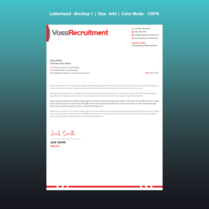 Recruitment Agency in Texas, needs a stand out header letter | Letterhead Design by Expert Designer