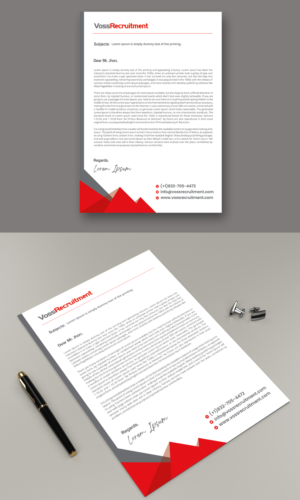 Recruitment Agency in Texas, needs a stand out header letter | Letterhead Design by ecorokerz