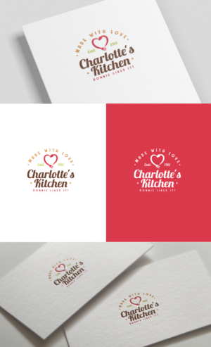 Made with love.  Charlotte's Kitchen.  Donnie likes it!   Estd. 1961. | Logo Design by GLDesigns