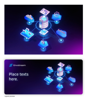 Technology platform requires scalable network diagram | Vektor-Design von hover