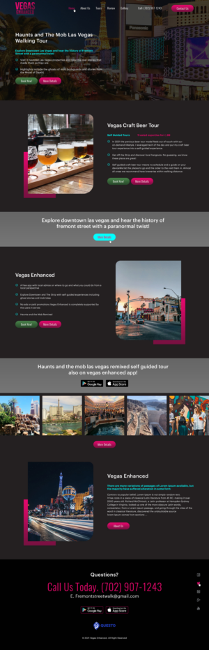 Las Vegas Tour guide needs website of future for physical and selfguided assets | Web Design by Ved Web Services