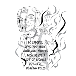 Be careful who you make your Role Models | T-shirt Design by dskyvbc